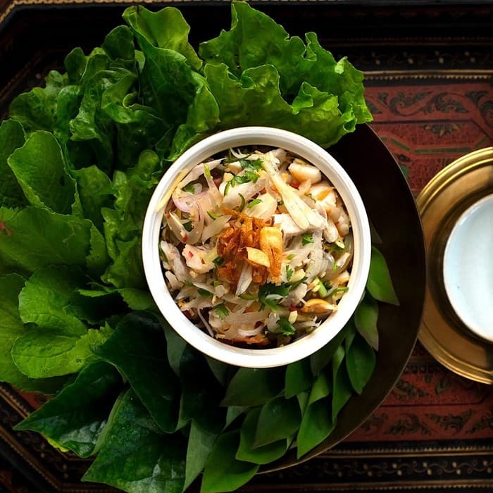 Meang Nem (Thai Dried Shrimp Salad in Leaves)