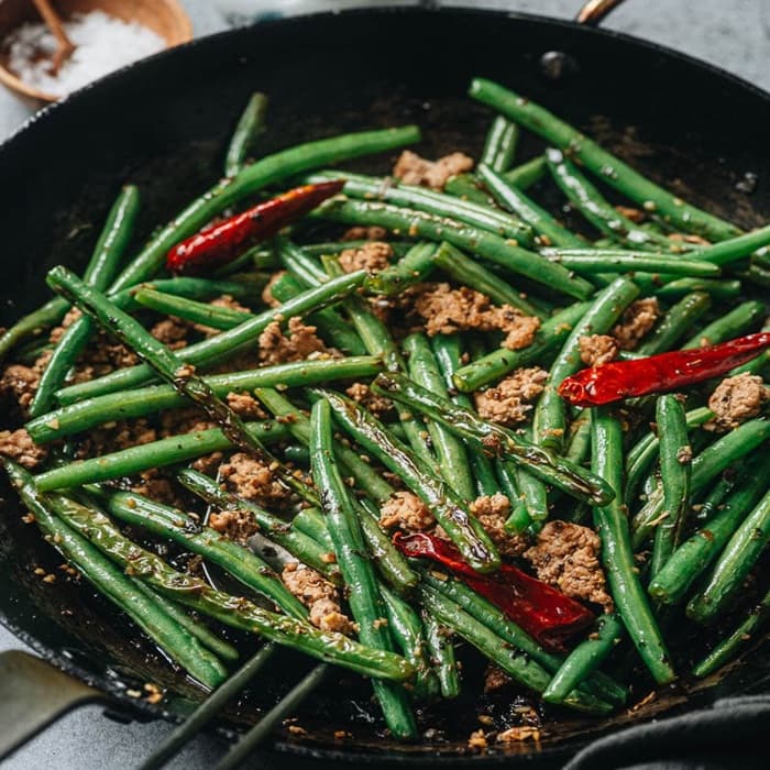 Sichuan Stir-Fried Chinese Long Beans