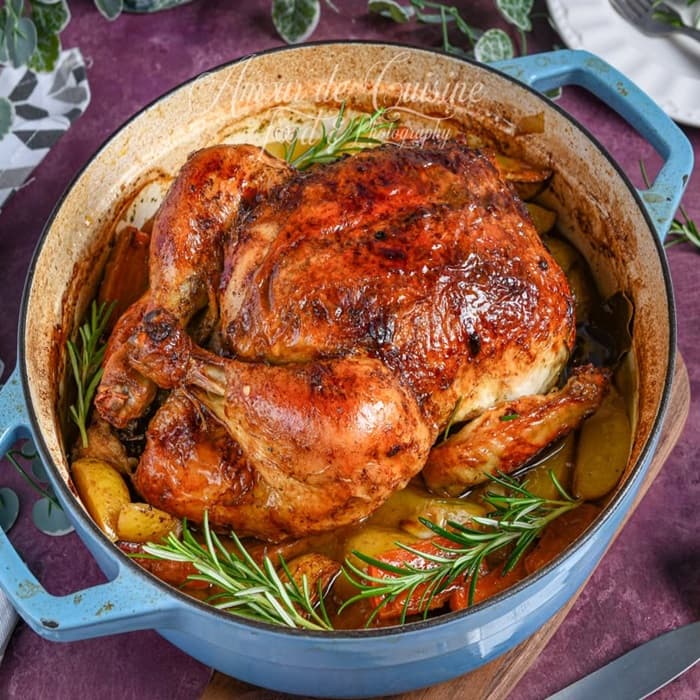 Poulet Rôti à l'Algérienne (Algerian Roast Chicken)