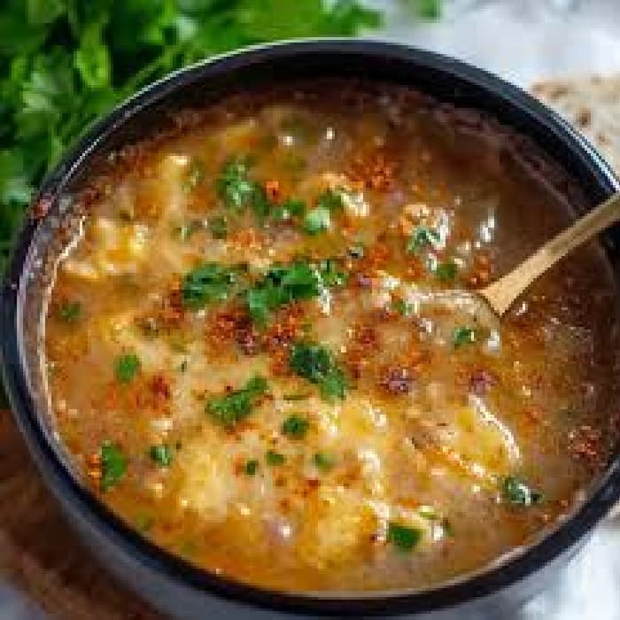Chorba Hamra bel Frik (Algerian Lamb, Tomato and Freekeh Soup)